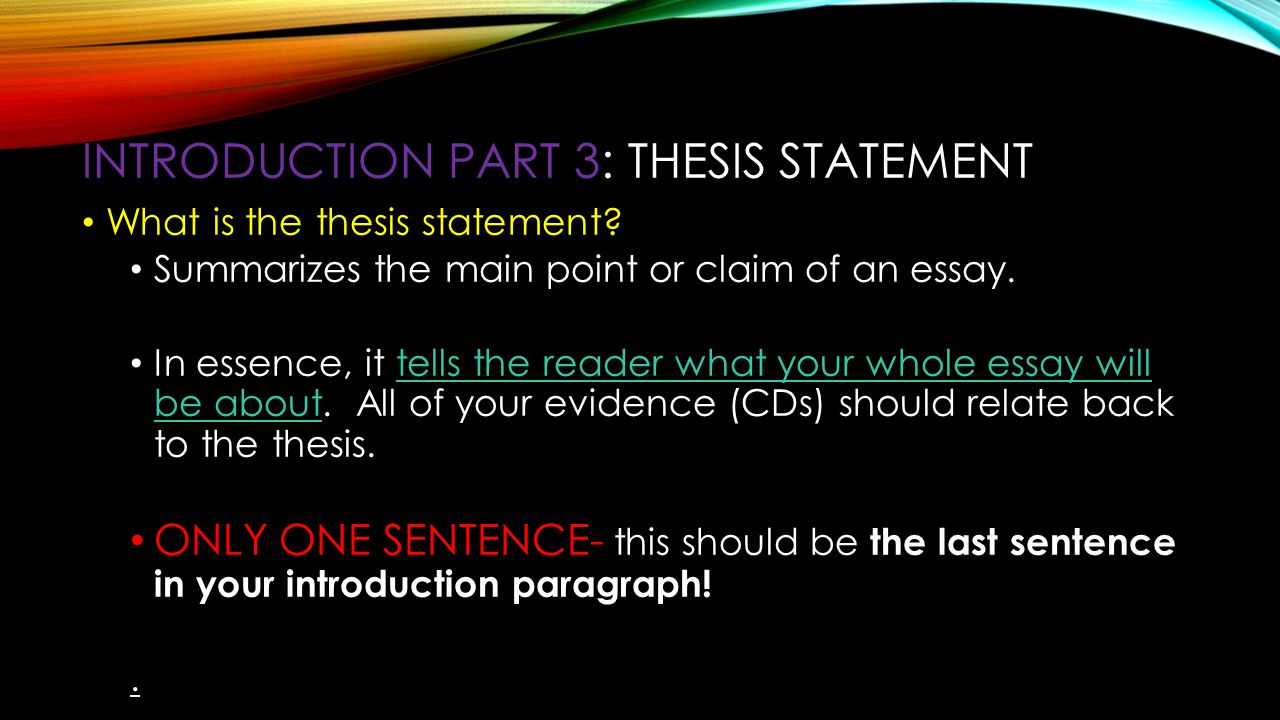 should a thesis statement be one sentence should a thesis statement be one sentence